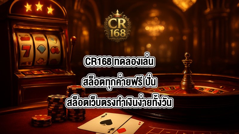 CR168 ทดลองเล่นสล็อตทุกค่ายฟรี